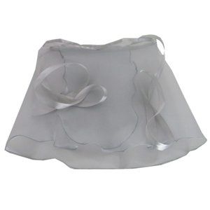 Made in the USA Silver Organza Wrap Ballet Dance Skirt Girls Small Medium 7-10
